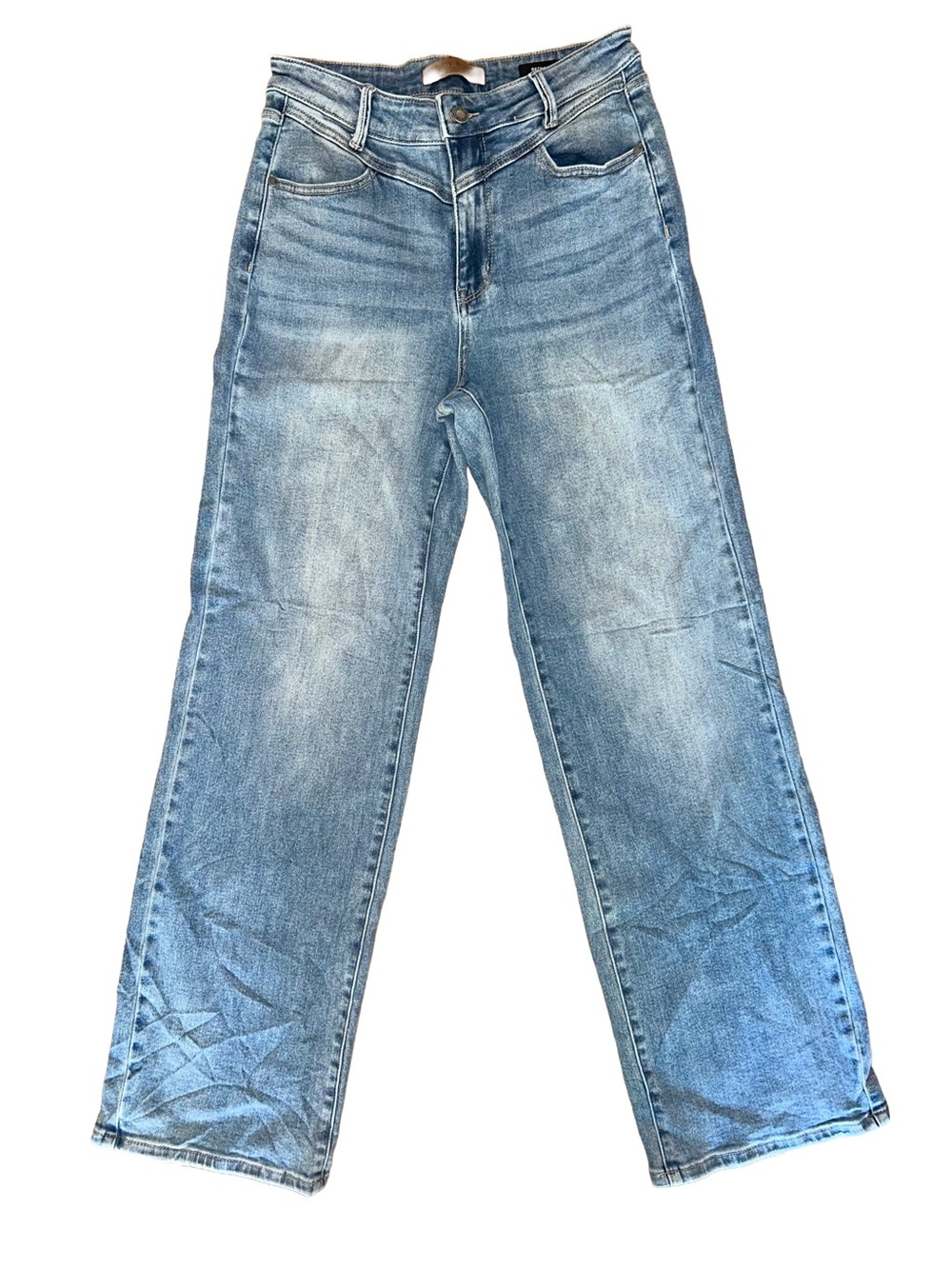 Judy Blue Lux Front Yoke Retro Wide Jeans